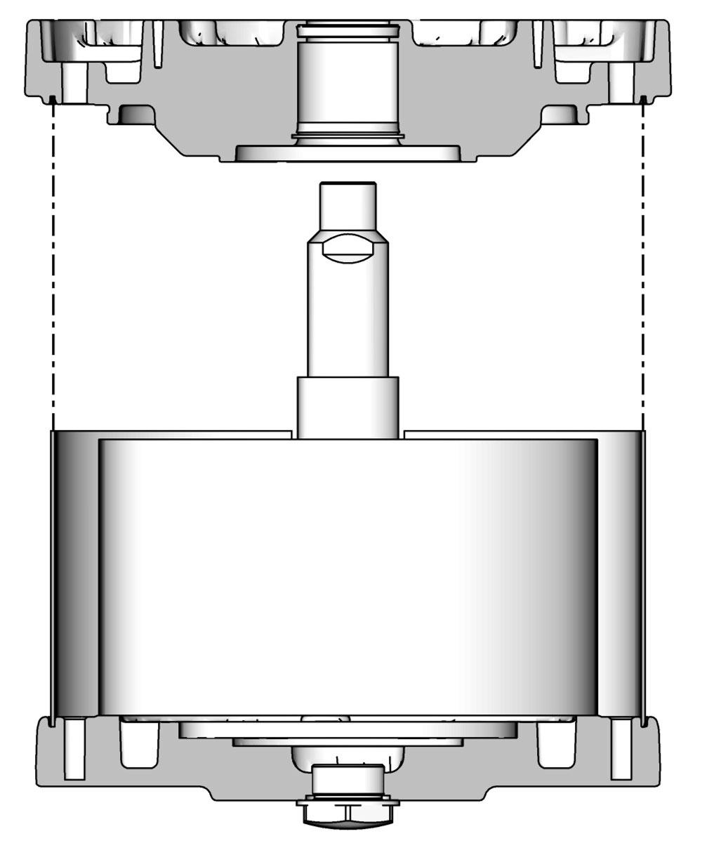 Allineare la guarnizione della valvola pneumatica (6* ) sul collettore, quindi montare la valvola pneumatica. 43* Guarnizione a U rivolta verso l alto. Flangia rivolta verso il basso. FIG.