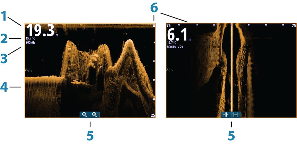 10 StructureScan StructureScan HD TM utilizza le alte frequenze per produrre un'immagine ad alta risoluzione di qualità fotografica del fondo marino.