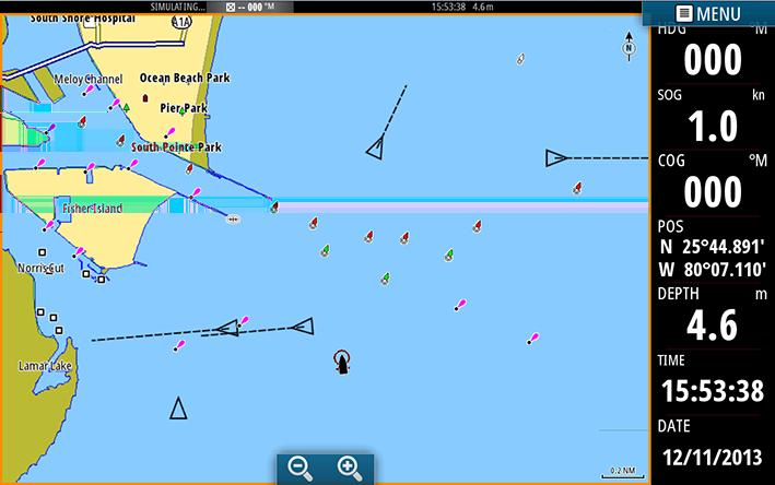 12 AIS Se al NSO evo2 è connesso un dispositivo NAIS400, AI50 o NMEA 2000 VHF compatibile con il sistema AIS (Automatic Identification System), qualsiasi target rilevato da questi dispositivi può