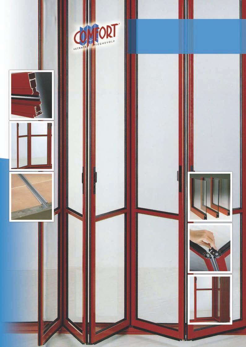 LE VETRATE PIEGHEVOLI GUIDE REGOLABILI è dotata di 2 guide regolabili che permettono la perfetta installazione anche con pavimenti o soffitti irregolari.