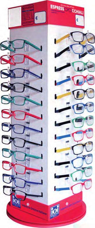 Gli espositori tradizionali da banco IN OMAGGIO ACQUISTANDO n. 24 occhiali (1 kit da 24 occhiali).
