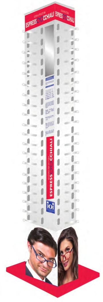 Dimensioni: P 38 cm x L 38 cm x H 170 cm. Dotato di specchi. Tests per autodiagnosi della vista. ACQUISTANDO n.120 O (n.