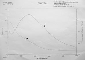 G. Candela, S. Lorusso, C. Matteucci - Information, documentation and certification in Western... Figure 19.Thermogravimetrical (a) and thermodifferential (b) analysis of the Sao terracotta.