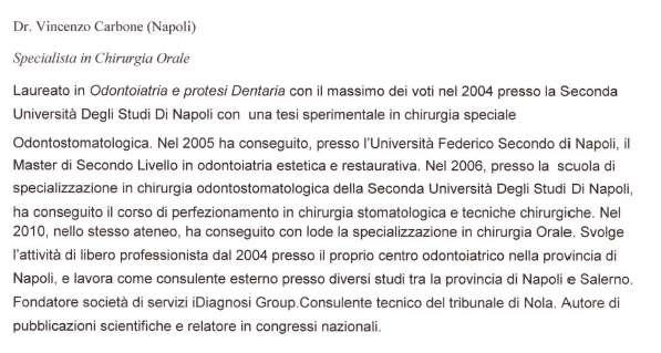 Vincenzo Battiloro Odontotecnico Diplomato all Istituto Professionale Statale per l Industria e l Artigianato Casanova di Napoli nell anno Accademico 1988-1989.