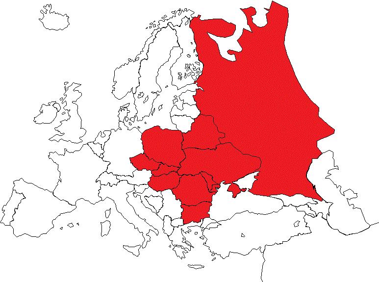 Nell'Europa orientale sono quindi compresi la Russia e tutti i paesi dell'ex Patto di Varsavia.
