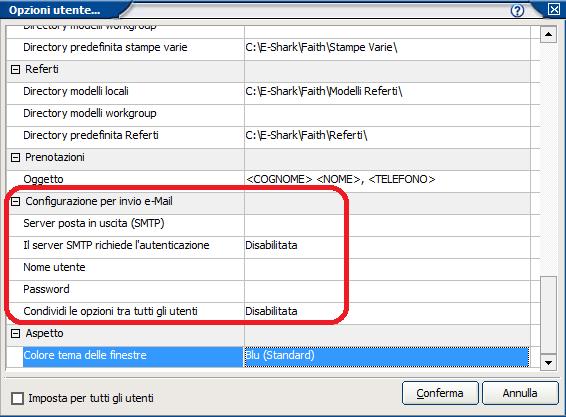 punto nella finestra sotto configurare, con l aiuto del Vs tecnico di fiducia, i parametri di connessione alla Vs casella