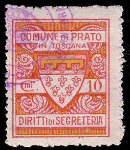 Segreteria Carta bianca, liscia. 1 C. 10 arancio 2 C.