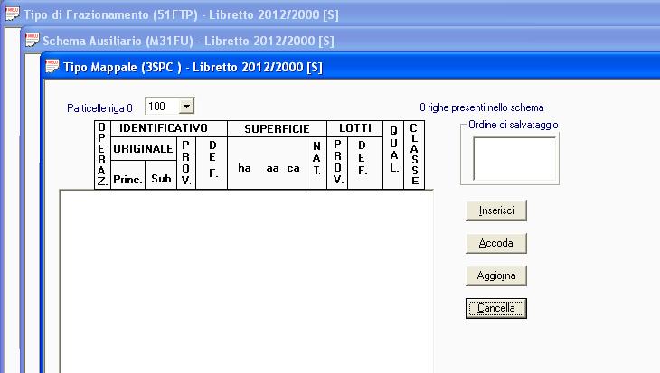 VECCHIA CODICE PREGEO TIPO A RETTIFICA TIPO A RETTIFICA Tipo a Rettifica 19 SPECIALE TIPO A RETTIFICA