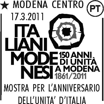 155 RICHIEDENTE: Circolo Filatelico Culturale A. Tassoni SEDE DEL SERVIZIO: Via Bono da Nonantola, 2 41121 Modena DATA: 17/3/11 ORARIO: 11.30/16.