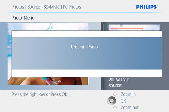 2 Spostamento di foto Le foto possono essere spostate solo all'interno di album creati da PhotoFrame nella memoria interna o su schede di memoria esterne.