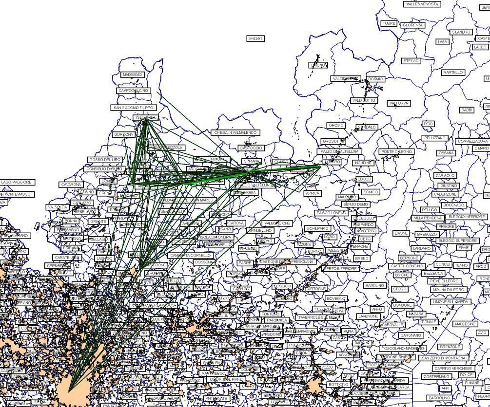 da fase di analisi Matrice Origine-Destinazione Treno (pendolarismo ISTAT 2001)