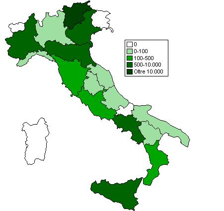 territoriale: paesi, regioni, città, ecc.