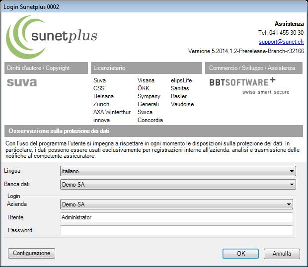 Lavorare in Sunetplus I dati della vostra azienda sono ora stati completati in modo tale da poter registrare i dati del personale oppure importarli mediante l interfaccia appositamente configurata a