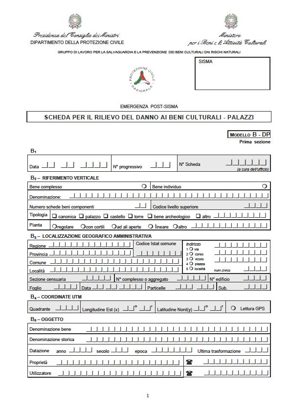 UNITA DI CRISI COORDINAMENTO NAZIONALE UCCN-MiBAC THE FILING GRAPHIC