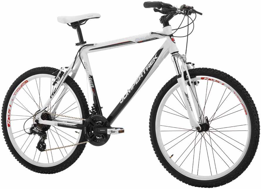 Boulder All Terrain Alu 26 Man Aluminium codice: 3119 h 47 - codice: 3120 h 53 Alluminio Mtb Zoom Ch-330A Alluminio Acciaio/Alu Tds-145 Bianco _ Manopole-Grips Pvc Nero _ Comando-Shifter Shimano