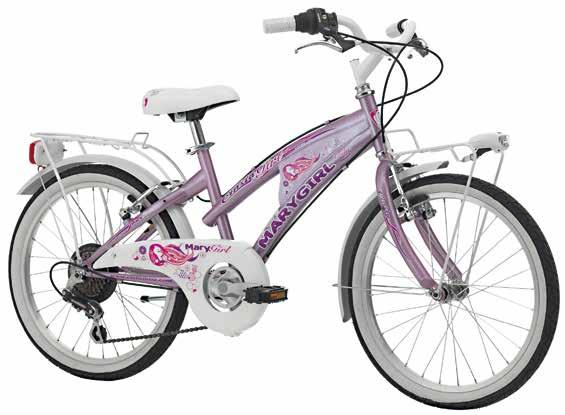 1828 Mary Girl Girl 20 Girl Hi-Tension codice: 9254 _ Comando-Shifter Hi-Tension Girl Unicrown Tig Acciaio Verniciato Bianco Shimano Revo-Shift 35 6 Speed Acciao Satin 40T Royal Girl Serigrafata