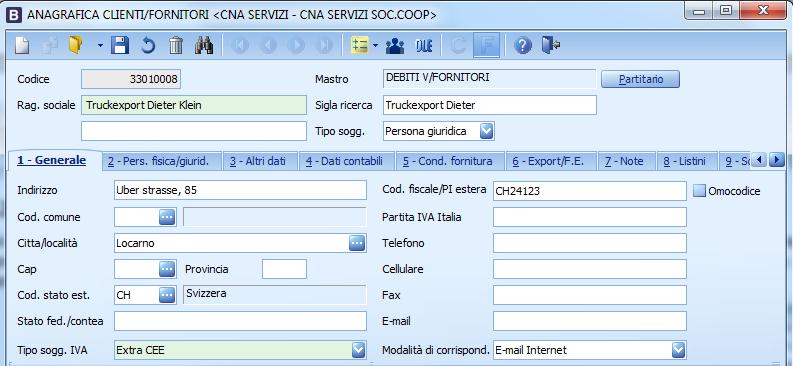 fiscale/PI estera deve essere lasciato vuoto. 1.