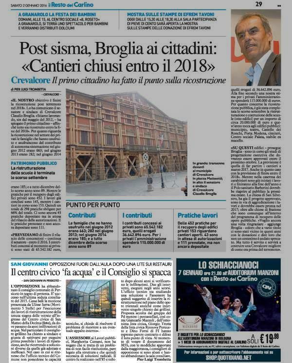 2 gennaio 2016 Pagina 29 Il Resto del Carlino (ed.