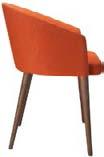 Finitura: noce canaletto, rovere Therm. Wooden frame chair. Padded with polyurethane in different density.
