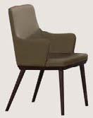 Finiture: noce canaletto, rovere Therm. Chair with solid wood frame.