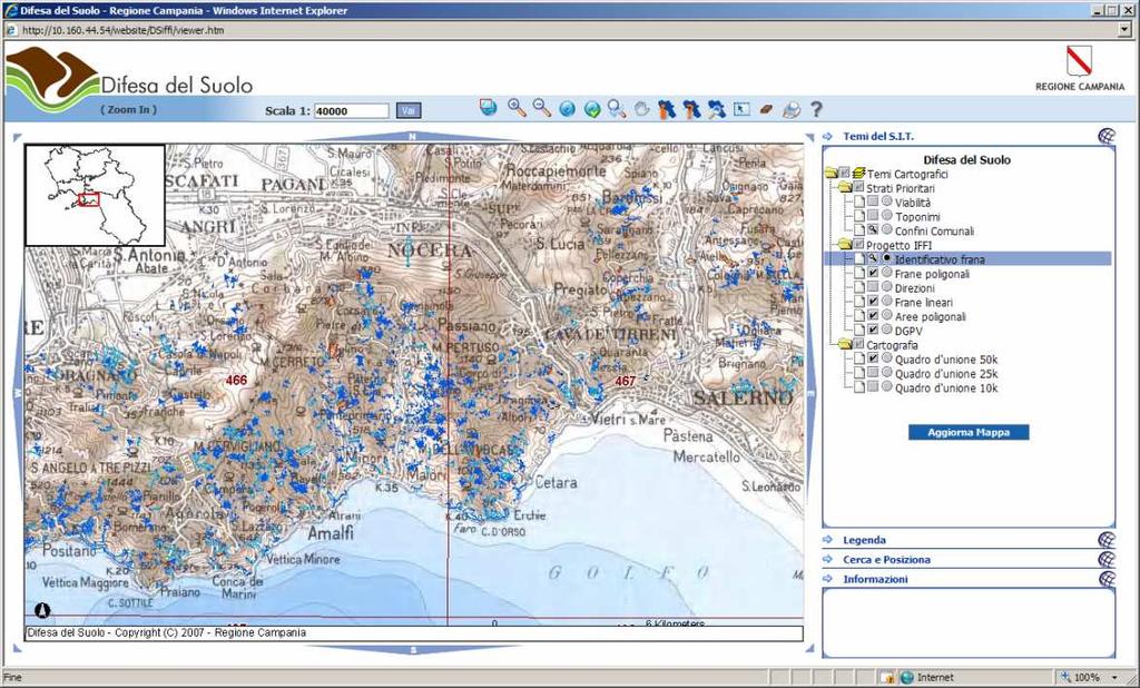 Realizzazione del Progetto Sistema Informativo Territoriale per la Difesa del Suolo