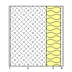 Mod.2 CARATTERISTICHE TERMICHE E IGROMETRICHE DEI COMPONENTI OPACHI DELL EDIFICIO secondo UNI EN ISO 6946 - UNI EN ISO 13788 - UNI 10351 - UNI 10355 Tipo di struttura: RE1+CLS Codice struttura M9