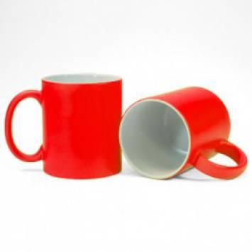 Codice: MUG-FLUO-RED TAZZA IN CERAMICA FLUORESCENTE 11 OZ. PER STAMPA SUBLIMATICA COLORE ROSSA Tazza FLUO 11 OZ. per stampa sublimatica  Codice: MUG-FLUO-YELLOW TAZZA IN CERAMICA FLUORESCENTE 11 OZ.