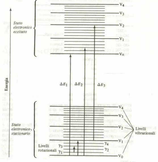 Da quanto detto, si evince che un fotone può trasferire la propria energia alla molecola solo se questa è uguale alla differenza di energia tra due livelli possibili della molecola.