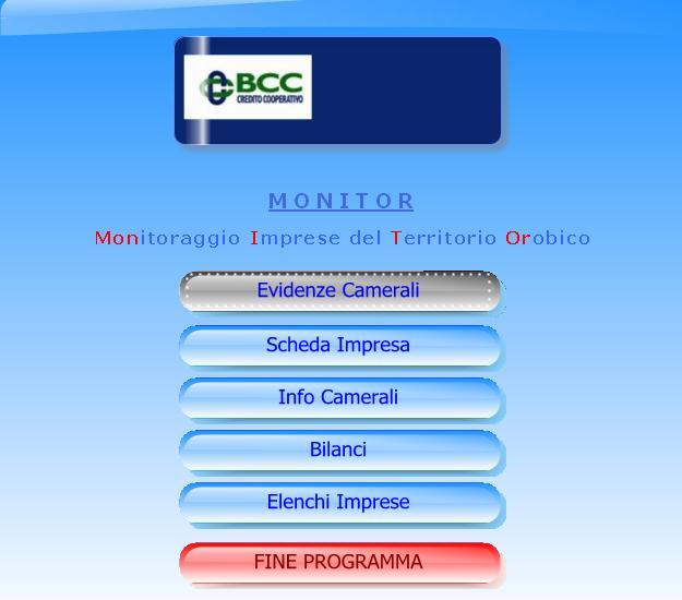 GENERALITÀ MONITOR è una applicazione, fruibile dalla Intranet aziendale, che consente il monitoraggio informativo su tutte le imprese presenti nella provincia di Bergamo.