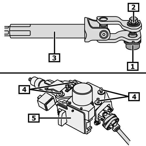 (4) (vedi figura 3) figura 3 1 Telaio di copertura strumento plurindicatore 2 Vite(i) per strumento plurindicatore 3 morsa (e) di supporto 4 Strumento plurindicatore Riposizionare il rivestimento del