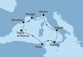 00 17:00 Lunedì 16 Napoli 12:00 19:00 Martedì 17 Palermo 08:00 Lo sbarco si intende dallo stesso porto di imbarco (esempio GENOVA imbarco, sbarca sempre a GENOVA).