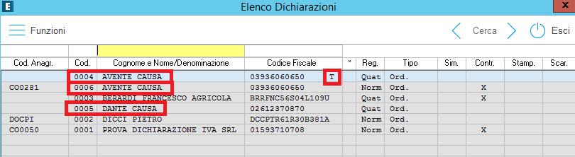 Trasformazioni sostanziali soggettive presente nel box impostazioni, impostare il flag "Trasformazioni sostanziali soggettive" ed il flag "dichiarazione