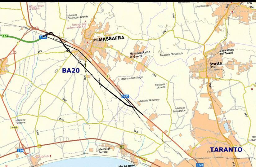 Sistema Pugliese SS 7 Appia BA20 - Lavori di completamento del tronco Matera Taranto: Lotto 1 Taranto Massafra Completamento del