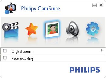 uno dei pulsanti del pannello di controllo di Philips CamSuite per accedere a uno dei pannelli
