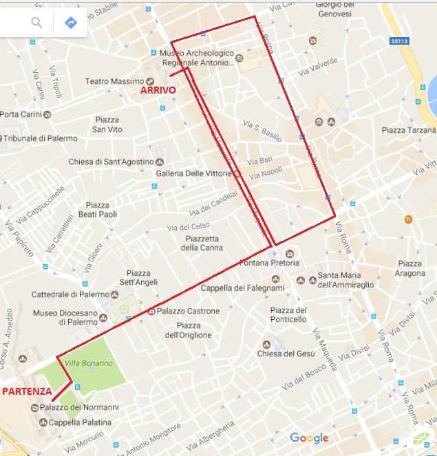 Percorso della sfilata di domenica pomeriggio 26 febbraio 2017 percorso sfilata 1- Piazza del Parlamento Quattro Canti 900 m 2- Quattro Canti piazza Verdi angolo via Cavour 700 m 3- Via Cavour via