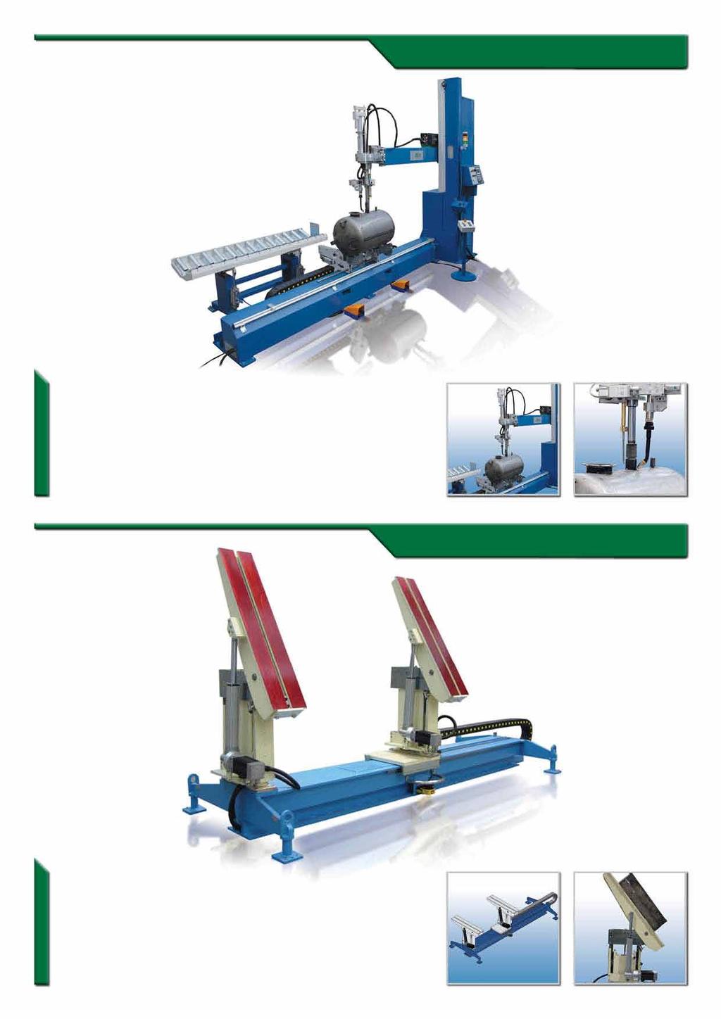 SM3A650 Impianto per saldatura MIG di manicotti eseguita su serbatoi in ferro di diametro tra 400 mm e 700 mm e lunghezza massima di 2000 mm.