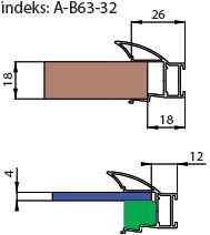 18mm - dužina 2,7metara - obrada : eloxirani aluminij RUČKA SARA 2,7met ALUMINIJ ELOXIRANI ( ispuna