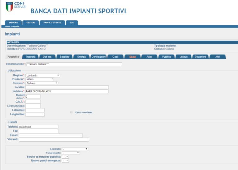 Implementazione db CONI / 31 maggio 2017 Aggiornata solo impiantistica PUBBLICA Censiti 9.423 impianti sportivi (pubblici e privati) a fronte dei 9.272 del censimento 2010 6.