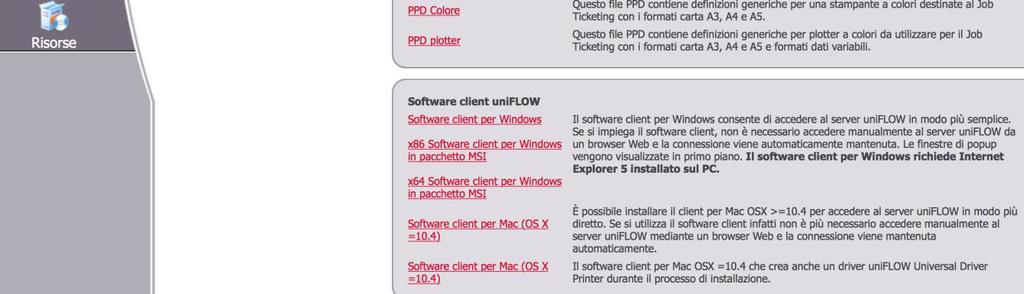 "Risorse" della pagina http://print.unibs.