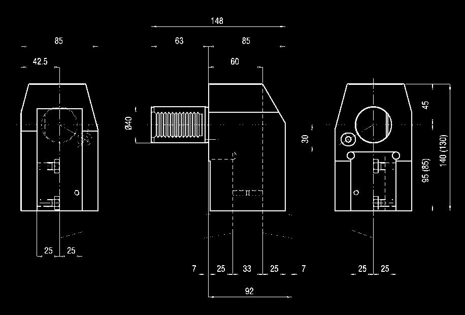 Portabareno per esterni doppio Outside double tool holder Codice