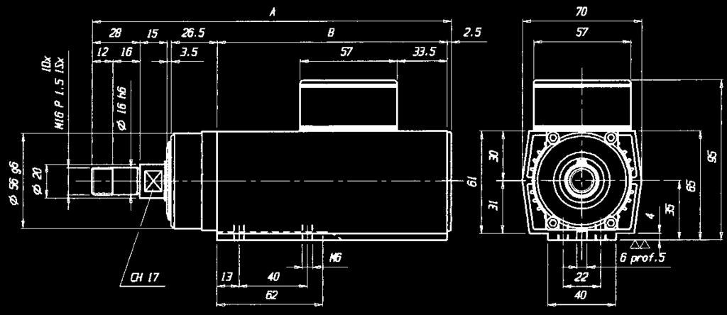 Nose type SF Tipo/Type A B STK21 6.5/2 210.