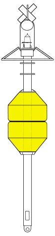 Light buoys for medium deep waters The most diffused Resinex buoys.