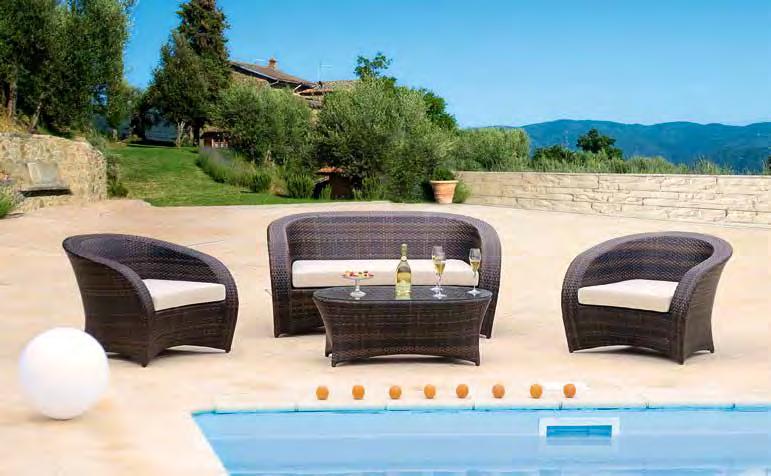 CAPRI ALLUMINIO / RATTAN (bronze line -