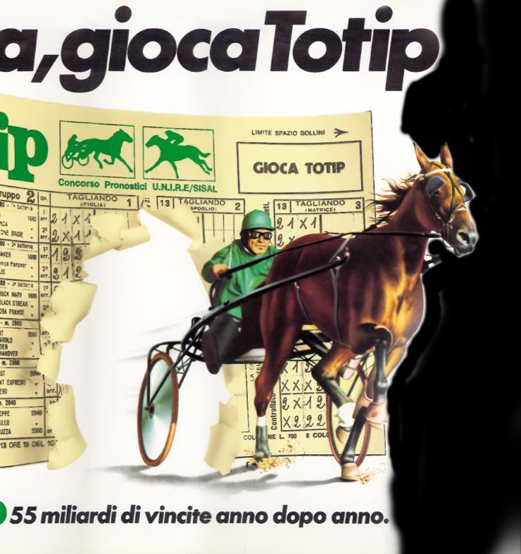 Totip, un gioco a pronostico basato su corse di cavalli,