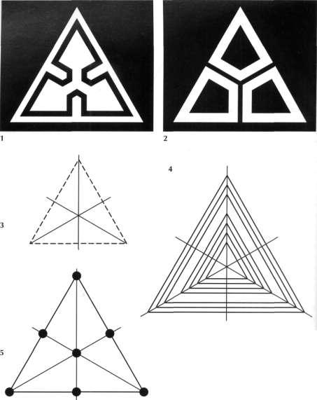 Si tratta quindi di una vera e propria struttura portante, della quale fanno parte integrante anche i tre Iati della figura cosicché l'intero sistema strutturale risulta composto da sei linee e sette