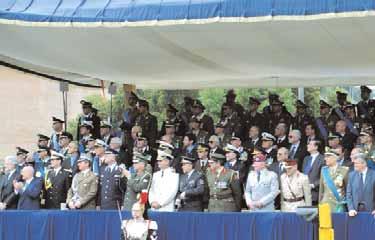 Europea), Stendardo EUROMARFOR (Forza Marittima Europea), Stendardo SIAF (Forza anfibia italospagnola), Stendardo SEEBRIG (Forza di Pace del sud-est Europa).