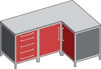 60 cm) 3 ASP2450L0 Maniglia quadra universale 9 ASP2532L1 Top triplo (180X64 cm) con prese 1 COMPOSIZIONE PREMIUM 5 Quantità ASP1000L1 Modulo anta apertura destra 1 ASP1001L1 Modulo anta