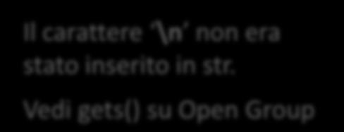 Una riga vuota per terminare:\n"); while(1){ if(gets(str) == NULL) if(!