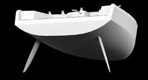 The wide stern ensures a great stability of form while providing a bigger space in the cockpit and inside. The typical IRC fin shaped keel with a total draft of 2.