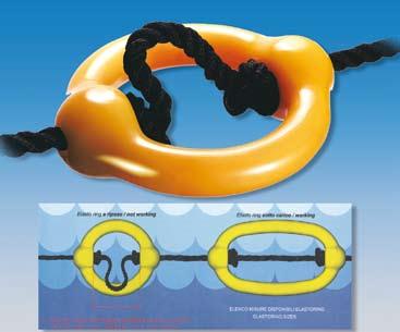 Supplemento Catalogo 2009 Accessoristica varia Catalogue 2009 Updating Various accessories ANELLO DI ORMEGGIO ELASTICO PER CIME ELASTIC MOORING RING FOR ROPES Prodotto innovativo che ammortizza gli